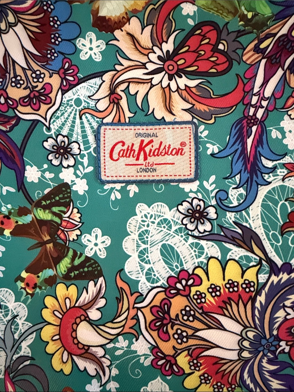 Cath Kidston Teal Multi Zipper Close Shopper Shoulder Tote Bag - Picture 3 of 8